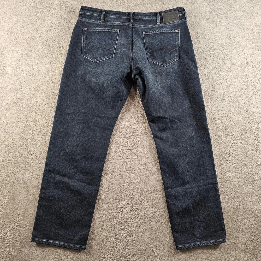 Mavi Matt Relaxed Straight Leg Jeans Mens 40x32 Dark Wash Denim
